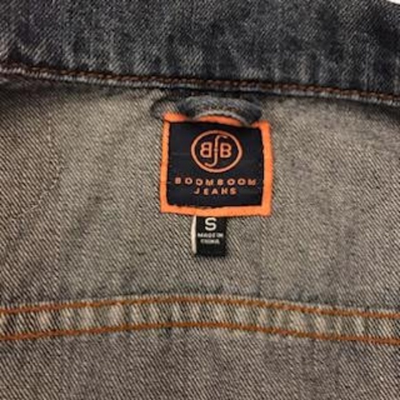 Boom Boom Jeans Distressed Denim Jacket Size S - Picture 6 of 7